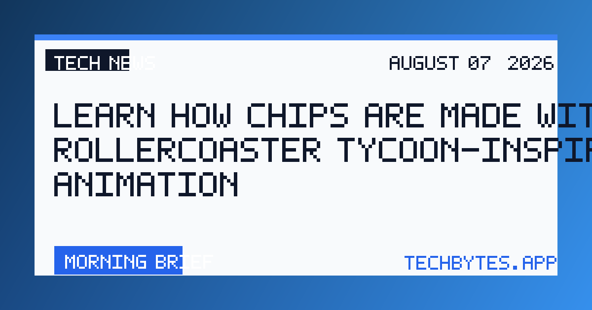 Learn how chips are made with this Rollercoaster Tycoon-inspired animation