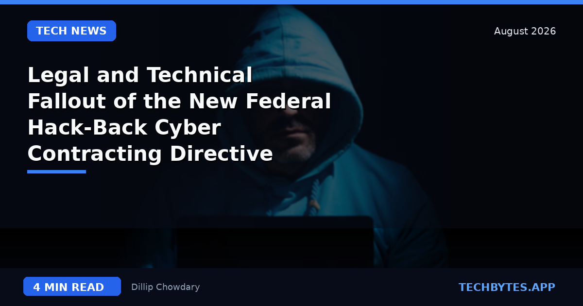 Legal and Technical Fallout of the New Federal Hack-Back Cyber Contracting Directive