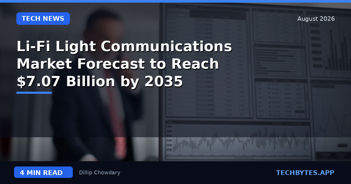Li-Fi Light Communications Market Forecast to Reach $7.07 Billion by 2035