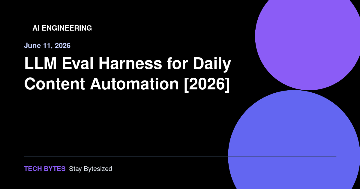 LLM Eval Harness for Daily Content Automation [2026]