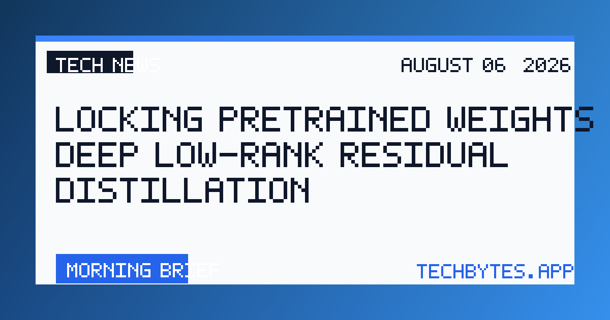 Locking Pretrained Weights via Deep Low-Rank Residual Distillation