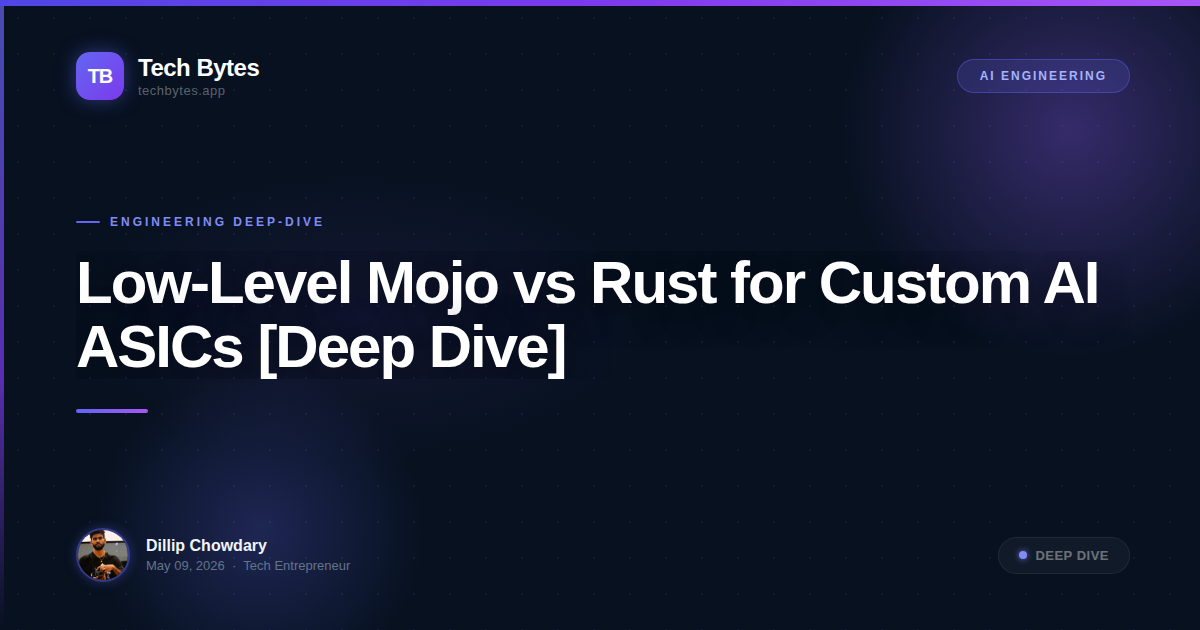 Low-Level Mojo vs Rust for Custom AI ASICs [Deep Dive]