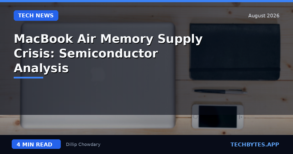 MacBook Air Memory Supply Crisis: Semiconductor Analysis