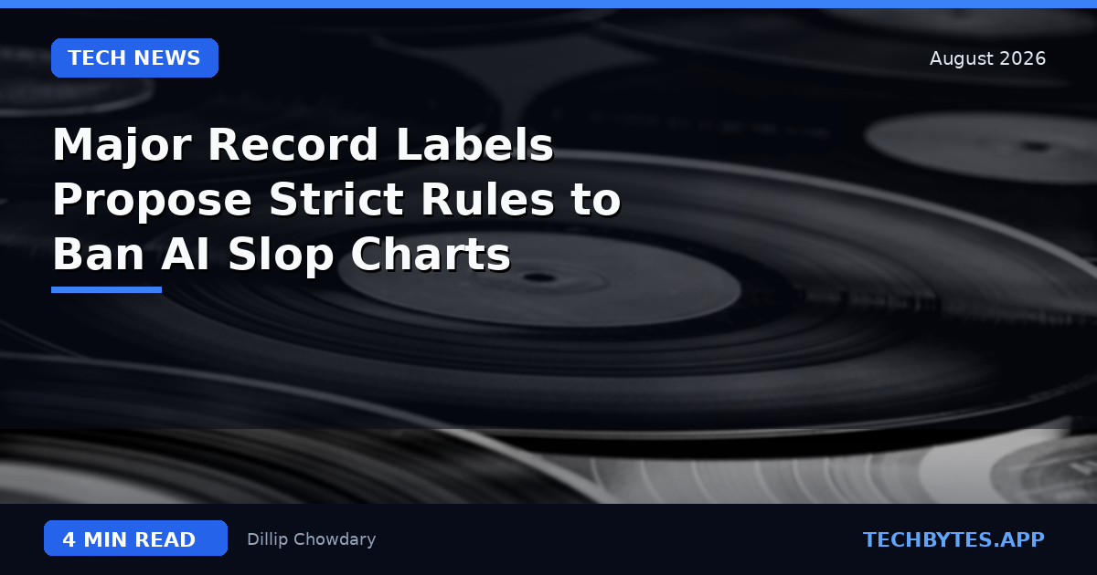 Major Record Labels Propose Strict Rules to Ban AI Slop Charts