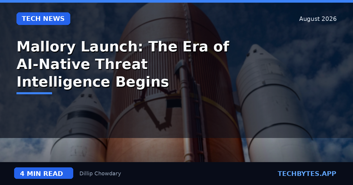 Mallory Launch: The Era of AI-Native Threat Intelligence Begins