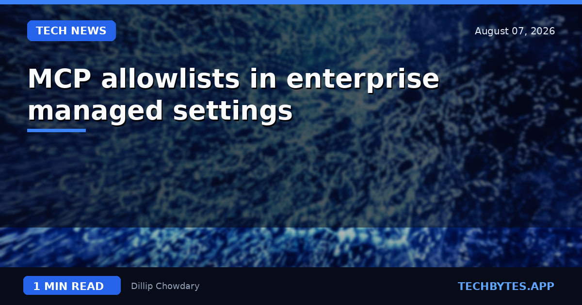 MCP allowlists in enterprise managed settings