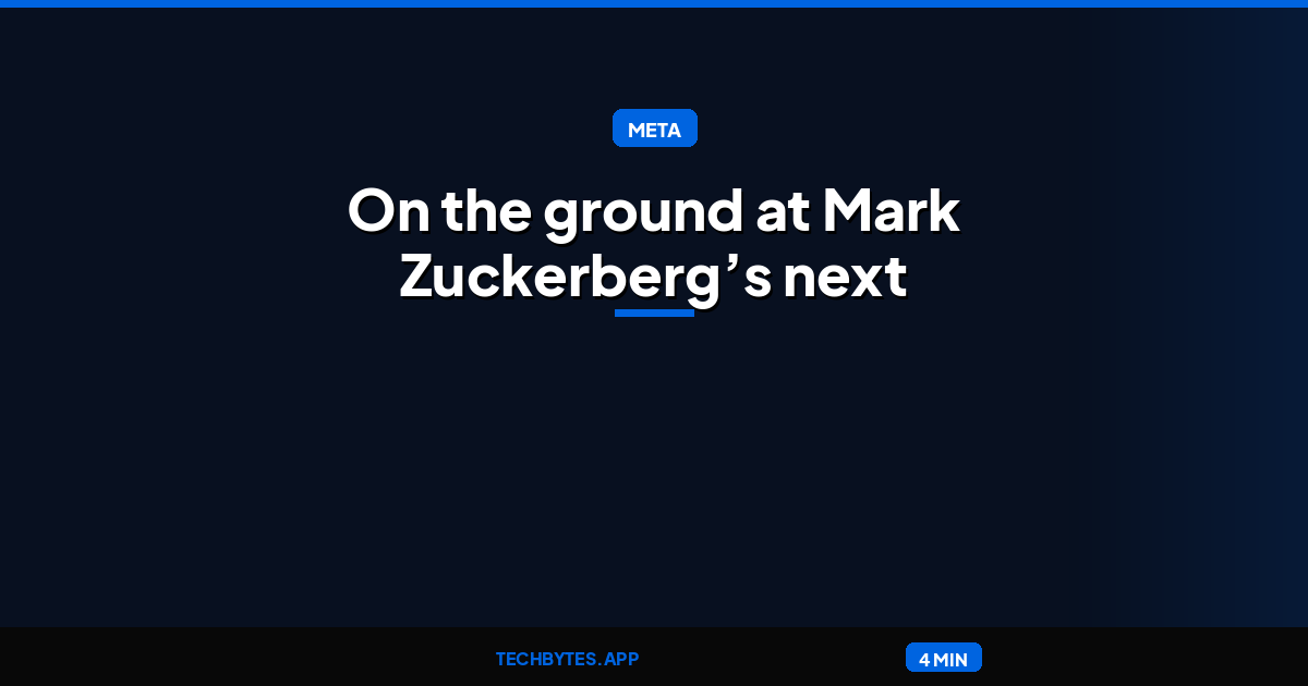 Meta Connect 2026 live blog: On the ground at Mark Zuckerberg’s next big