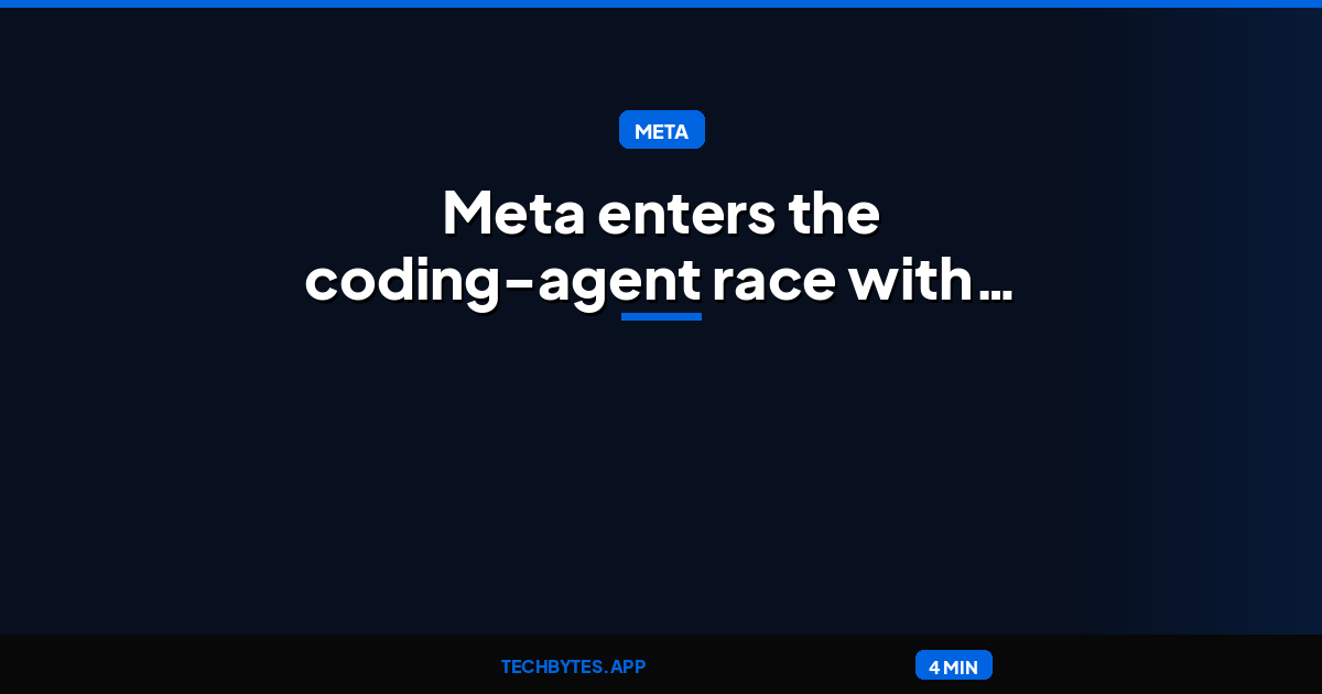 Meta enters the coding-agent race with Muse Code