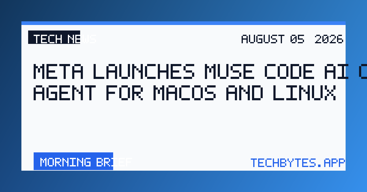 Meta launches Muse Code AI coding agent for macOS and Linux