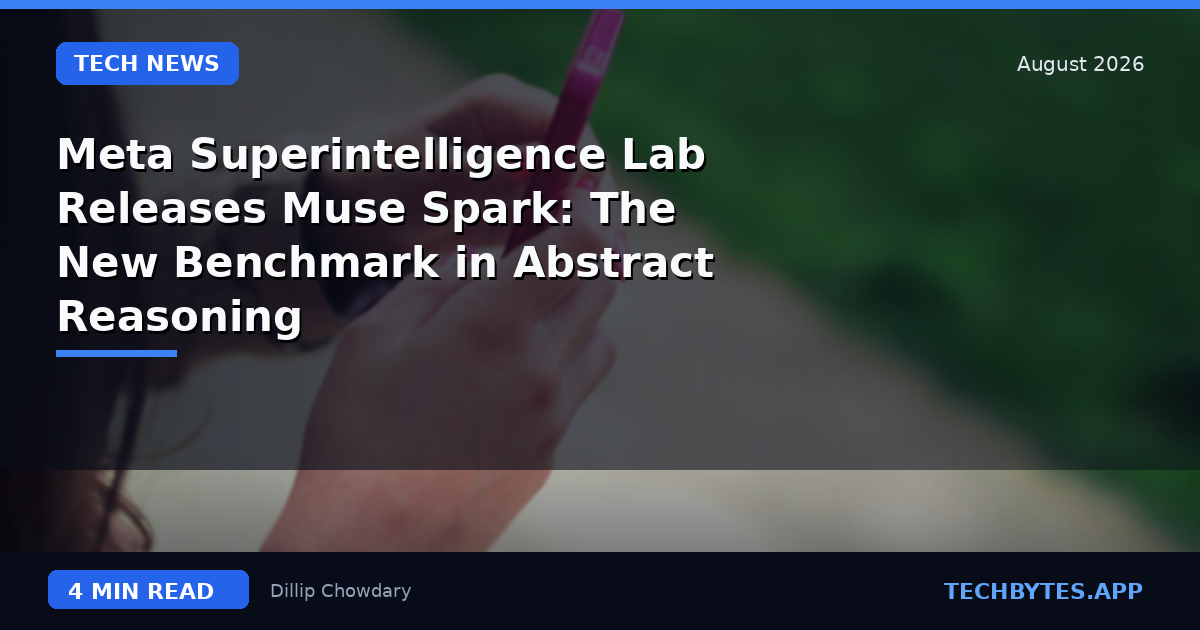 Meta Superintelligence Lab Releases Muse Spark: The New Benchmark in Abstract Reasoning