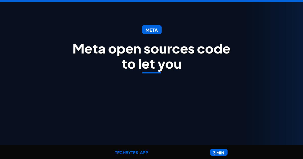 Meta open sources code to let you make Muse AI gadgets