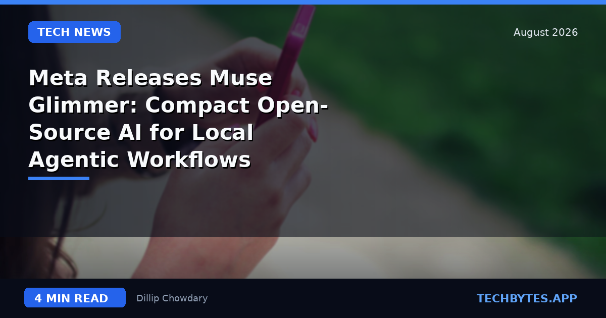 Meta Releases Muse Glimmer: Compact Open-Source AI for Local Agentic Workflows