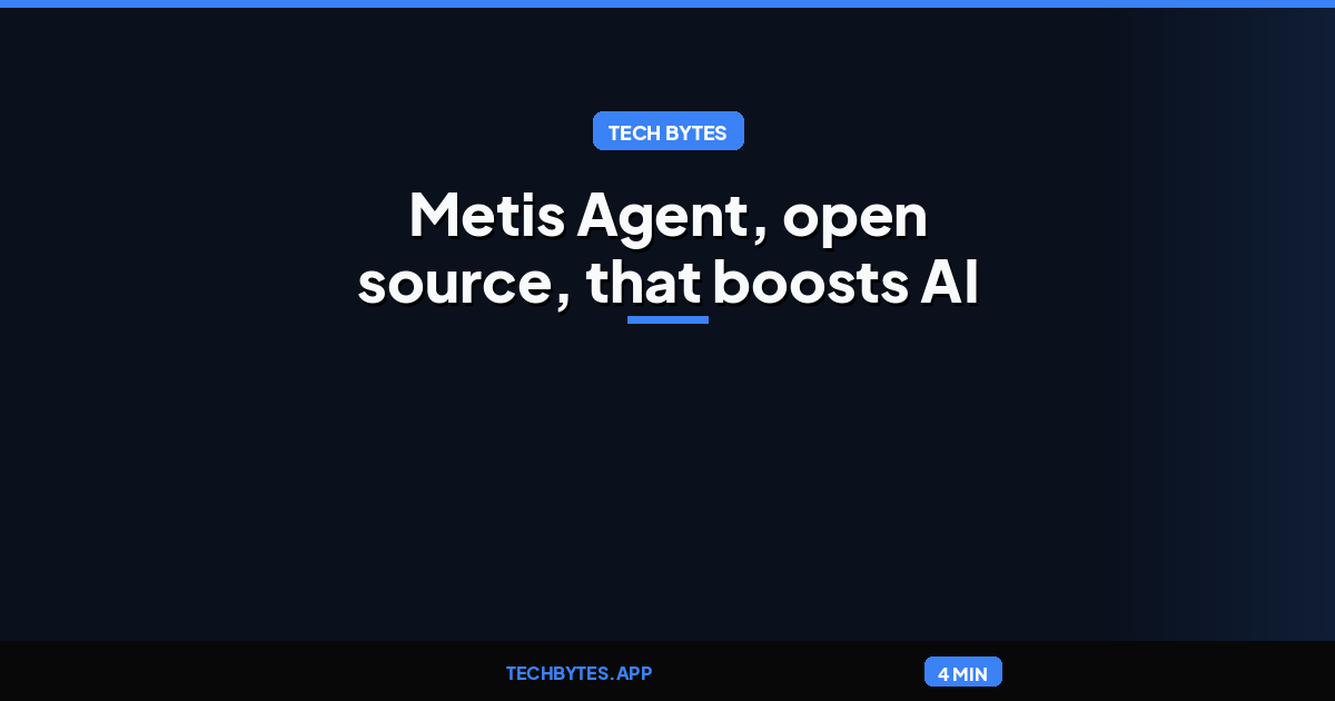 Metis Agent, open source, that boosts AI coding performance by 50%