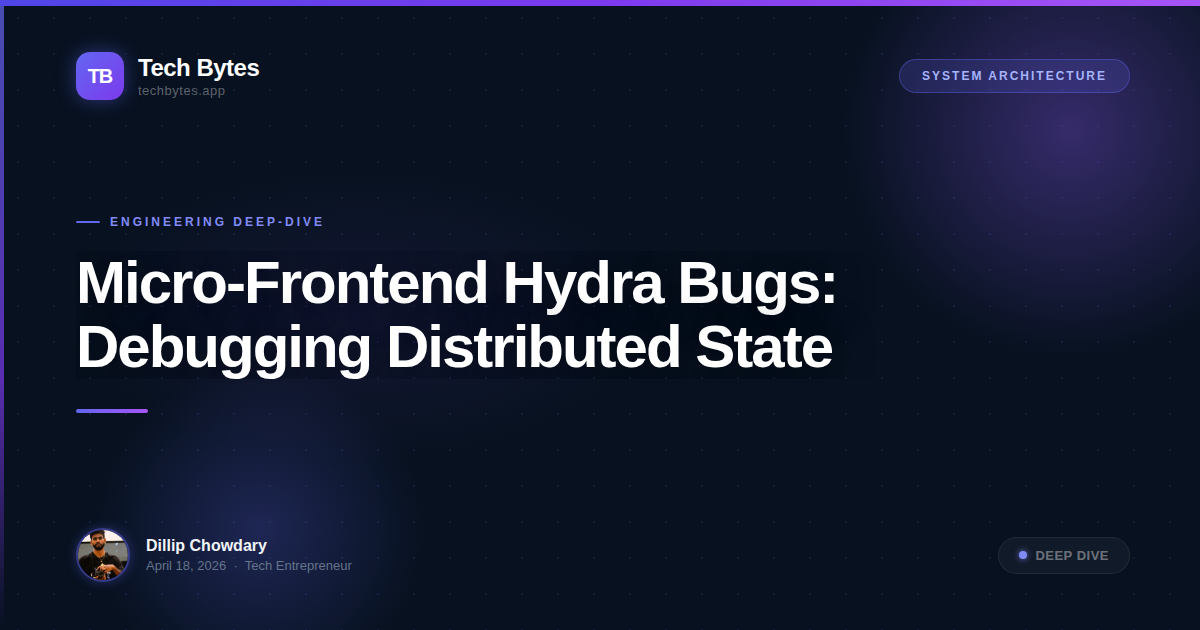 Micro-Frontend Hydra Bugs: Debugging Distributed State