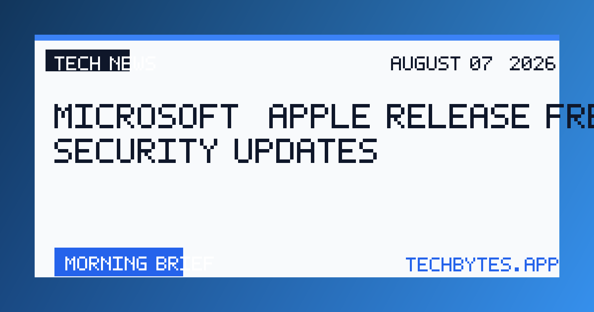 Microsoft, Apple Release Fresh Security Updates