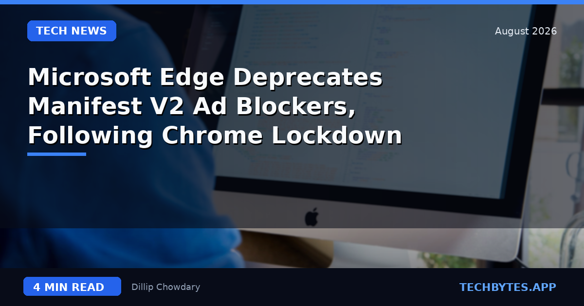 Microsoft Edge Deprecates Manifest V2 Ad Blockers, Following Chrome Lockdown