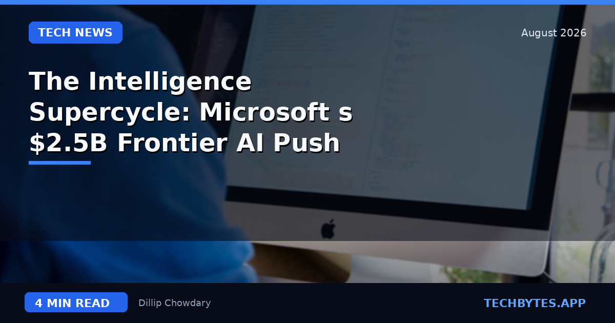 The Intelligence Supercycle: Microsoft's $2.5B Frontier AI Push