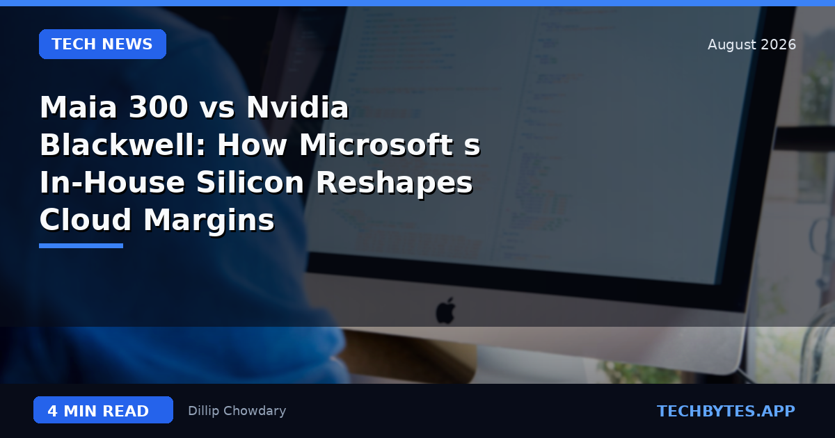 Maia 300 vs Nvidia Blackwell: How Microsoft's In-House Silicon Reshapes Cloud Margins