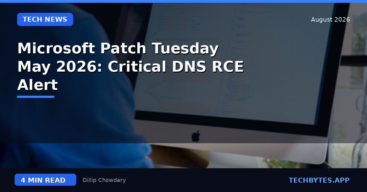 Microsoft Patch Tuesday May 2026: Critical DNS RCE Alert