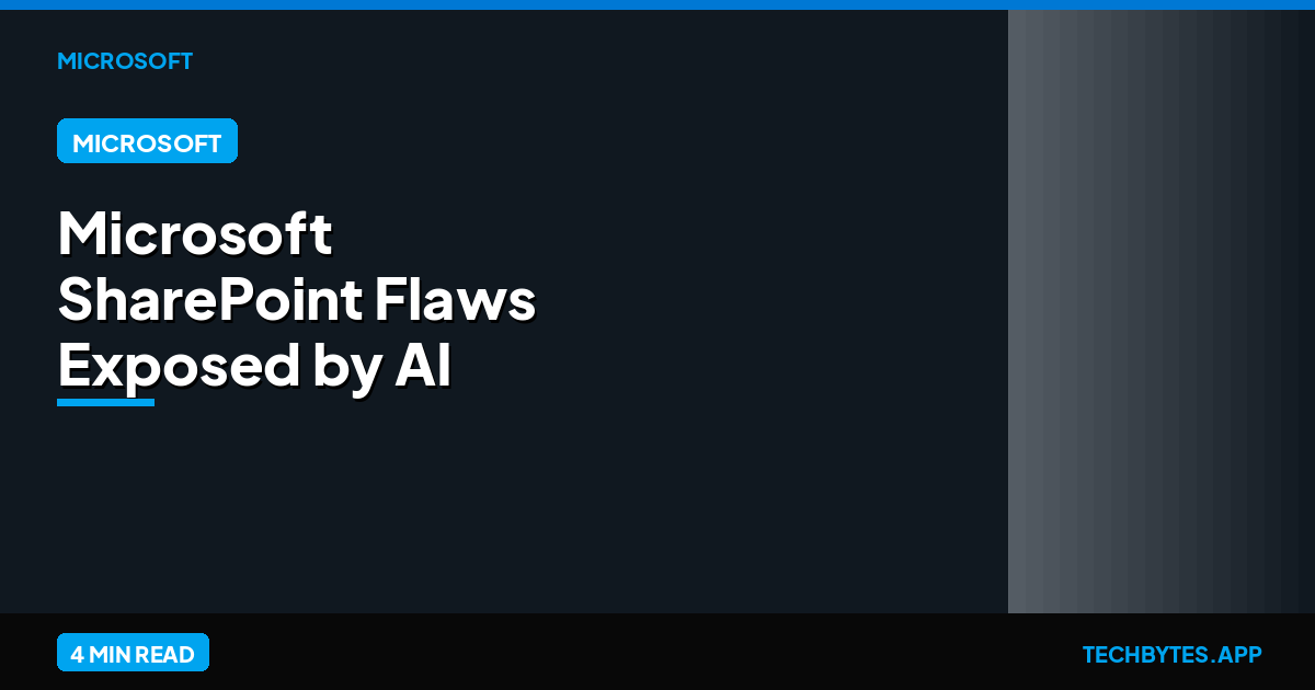 Microsoft SharePoint Flaws Exposed by AI