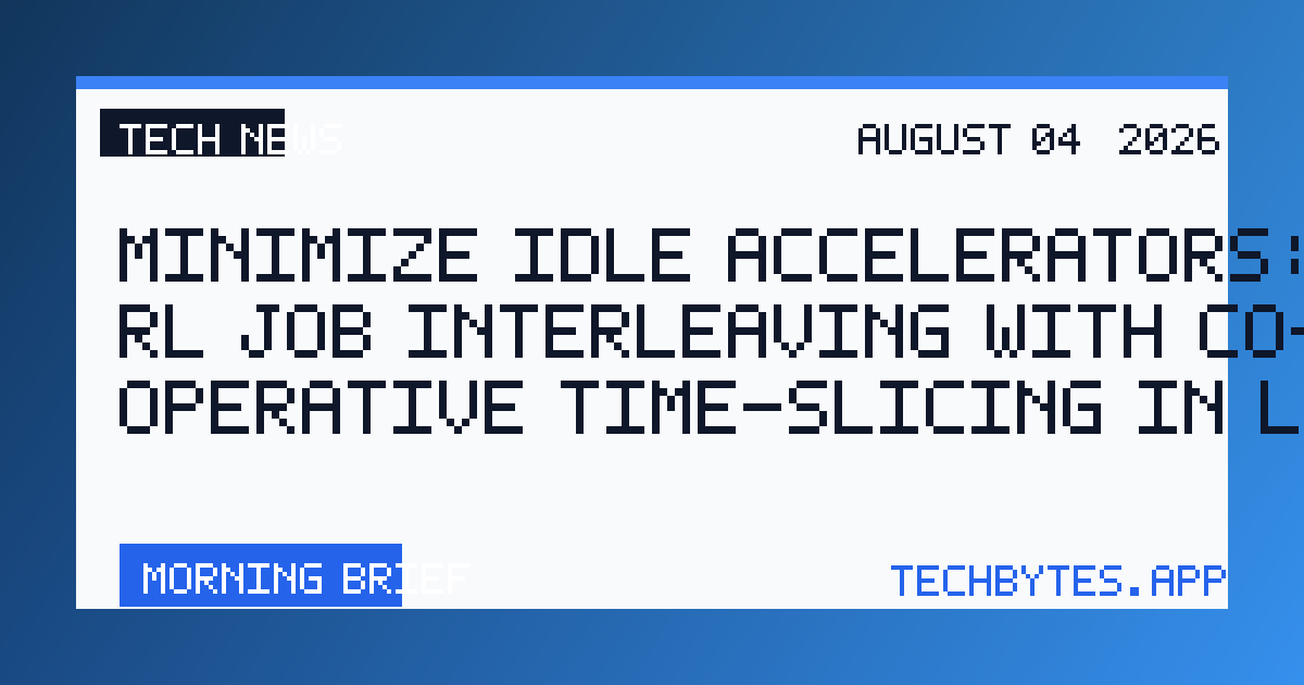 Minimize idle accelerators: Native RL job interleaving with co-operative time-slicing in llm-d