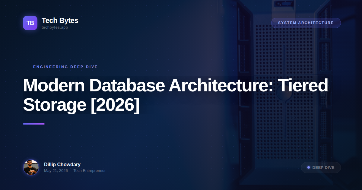 Modern Database Architecture: Tiered Storage [2026]