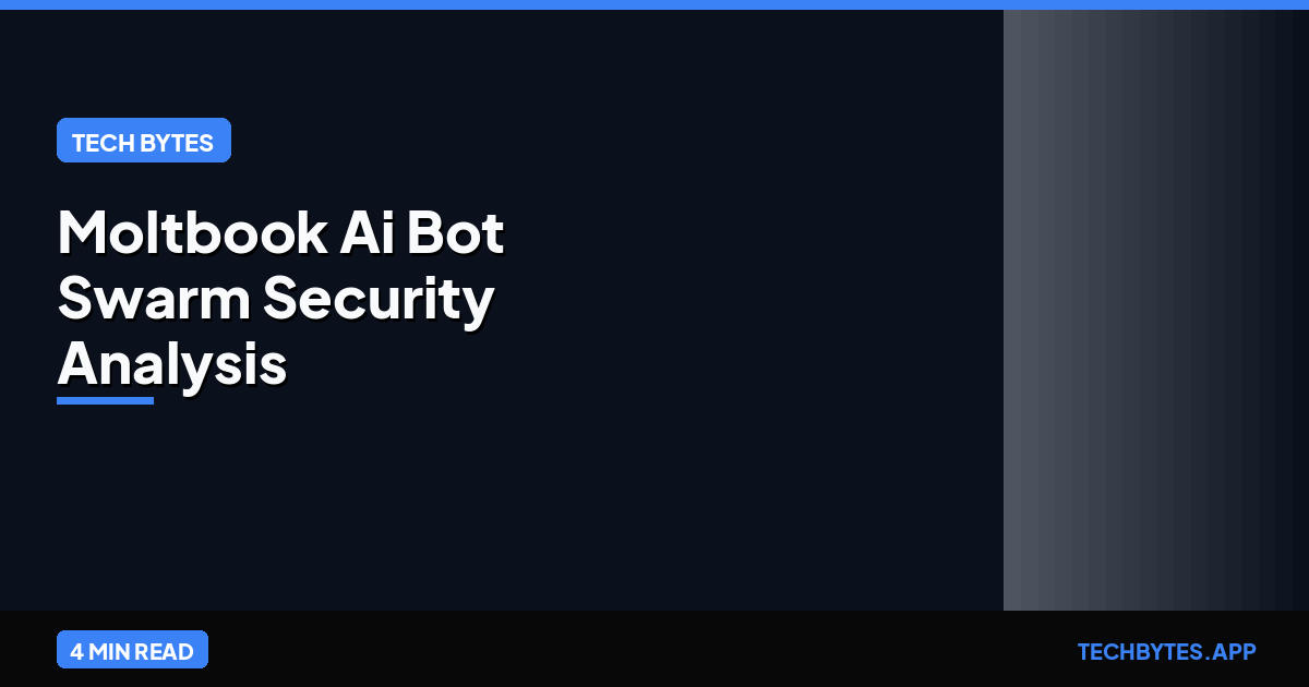 The Moltbook Swarm: Security Lessons from the Viral AI-Only Social…
