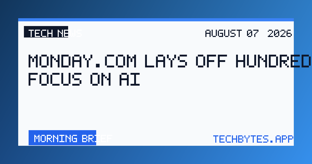 Monday.com lays off hundreds to focus on AI