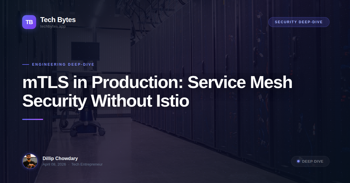 mTLS in Production: Service Mesh Security Without Istio