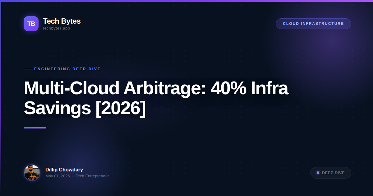 Multi-Cloud Arbitrage: 40% Infra Savings [2026]