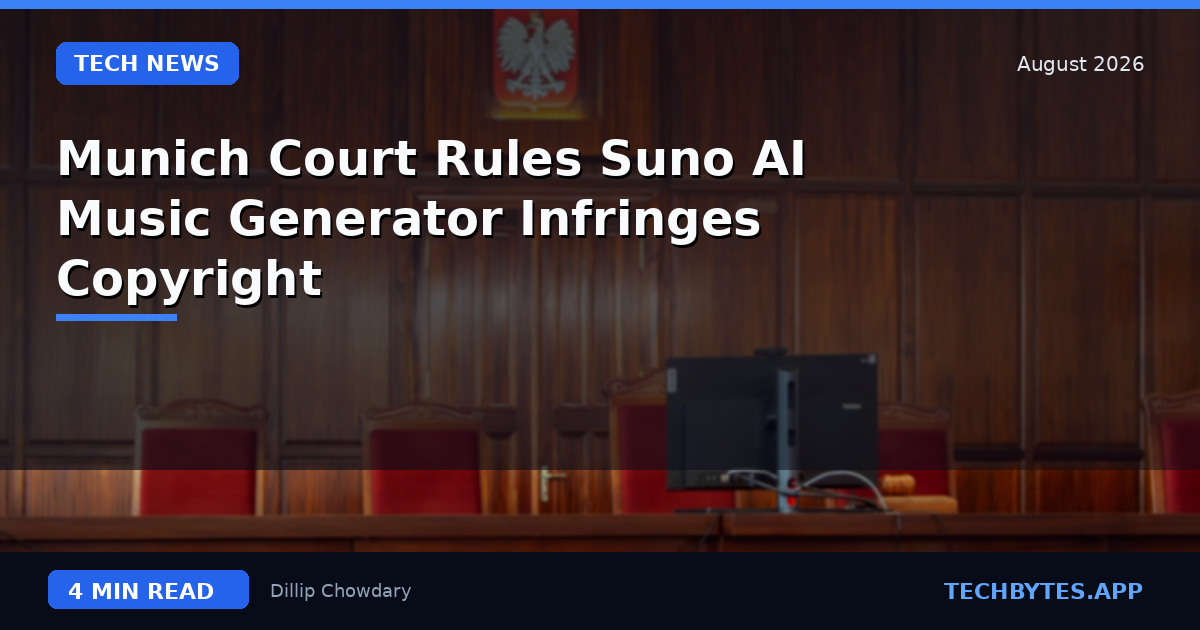 Munich Court Rules Suno AI Music Generator Infringes Copyright