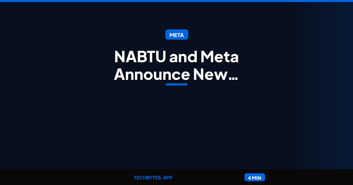NABTU and Meta Announce New Partnership to Invest In Skilled Trades