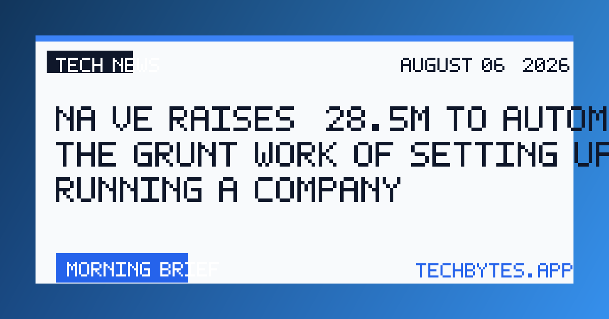 Naïve raises $28.5M to automate the grunt work of setting up and running a company
