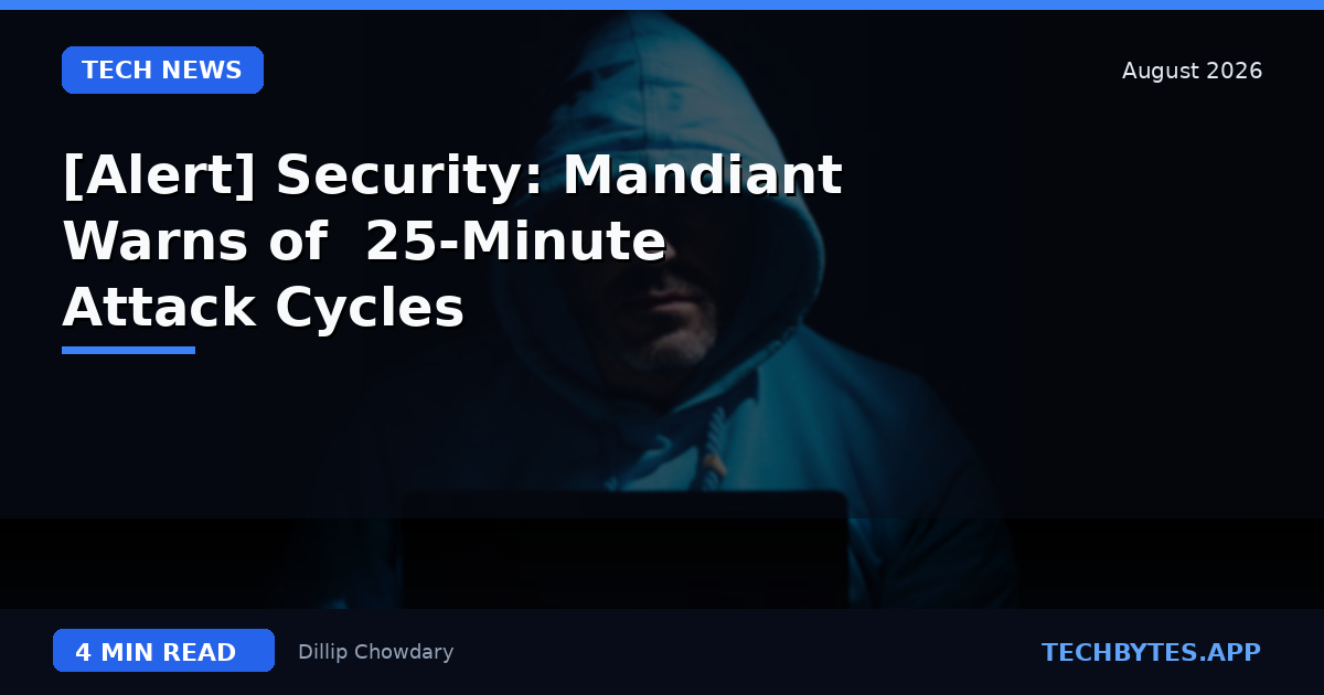 [Alert] Security: Mandiant Warns of "25-Minute" Attack Cycles