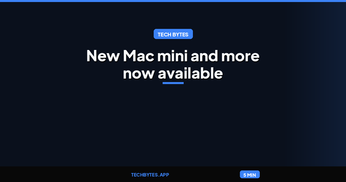 New Mac mini and more now available from Amazon for launch day