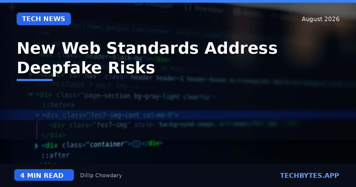New Web Standards Address Deepfake Risks