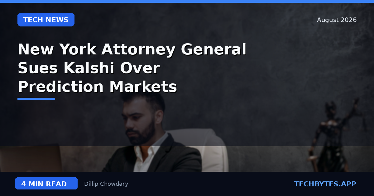 New York Attorney General Sues Kalshi Over Prediction Markets
