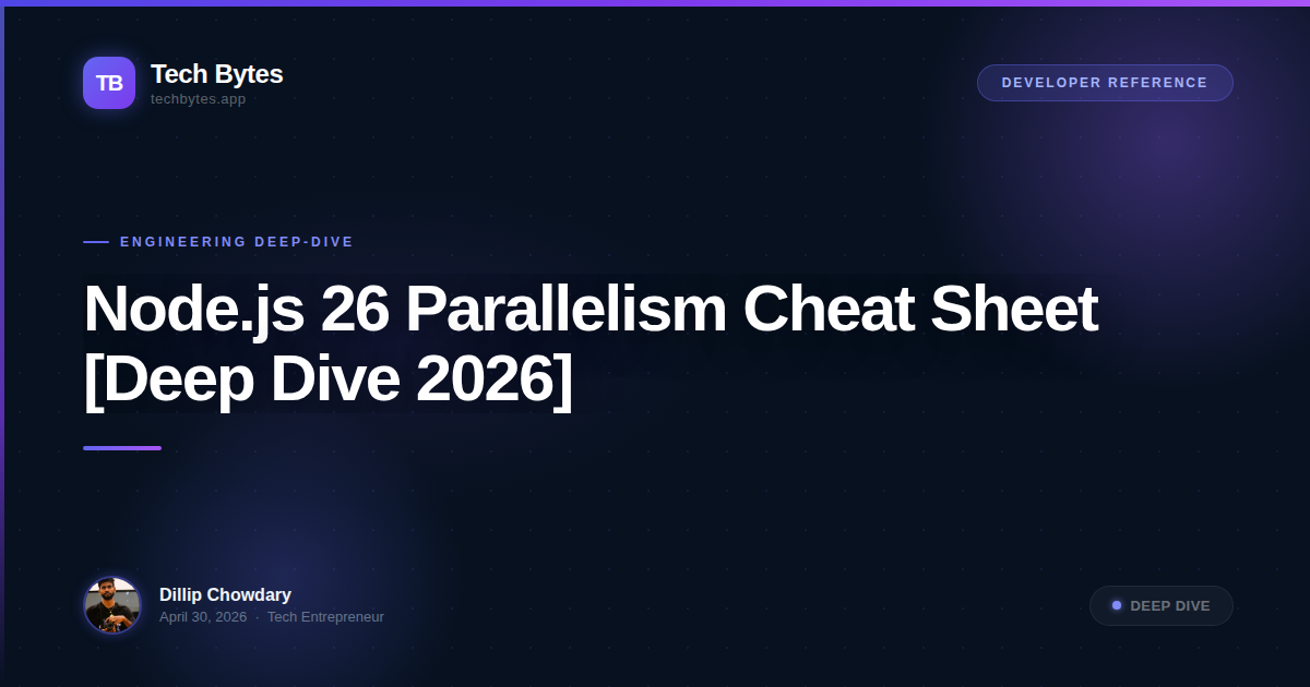 Node.js 26 Parallelism Cheat Sheet [Deep Dive 2026]