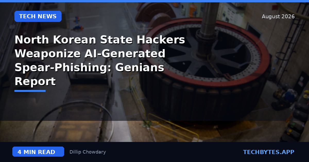 North Korean State Hackers Weaponize AI-Generated Spear-Phishing: Genians Report