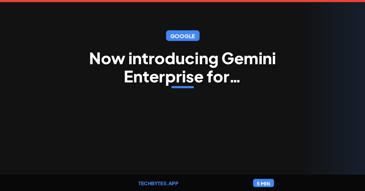 Now introducing Gemini Enterprise for Financial Services