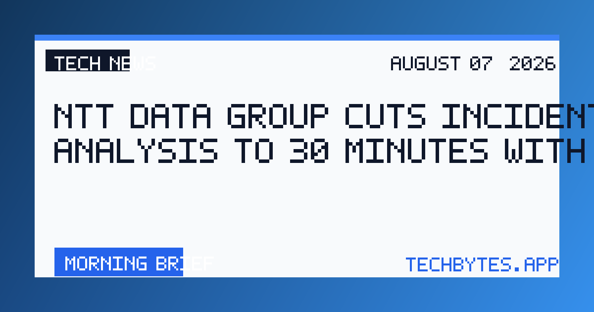 NTT DATA Group cuts incident analysis to 30 minutes with Codex