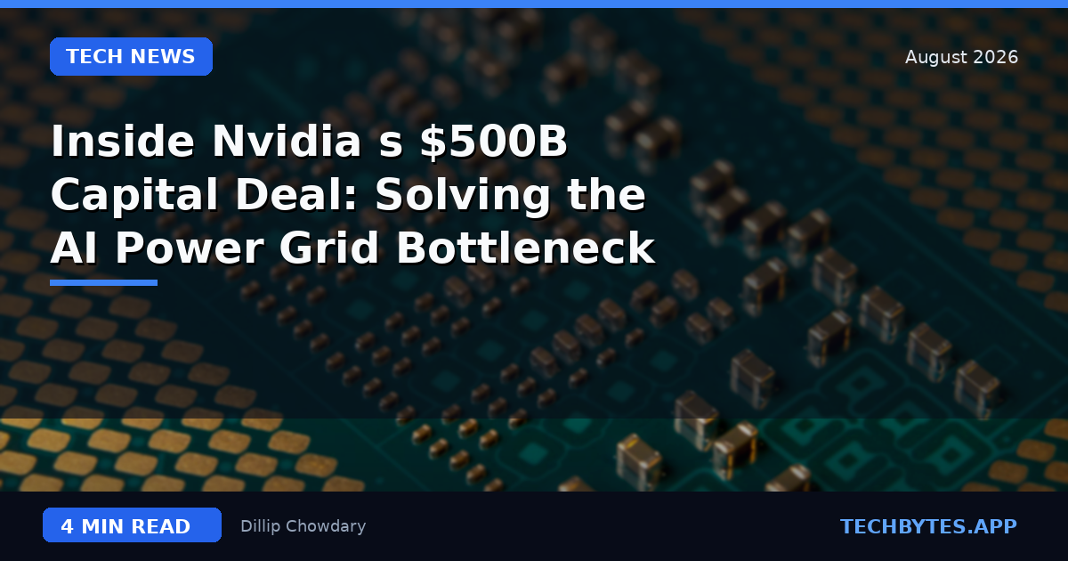 Inside Nvidia's $500B Capital Deal: Solving the AI Power Grid Bottleneck