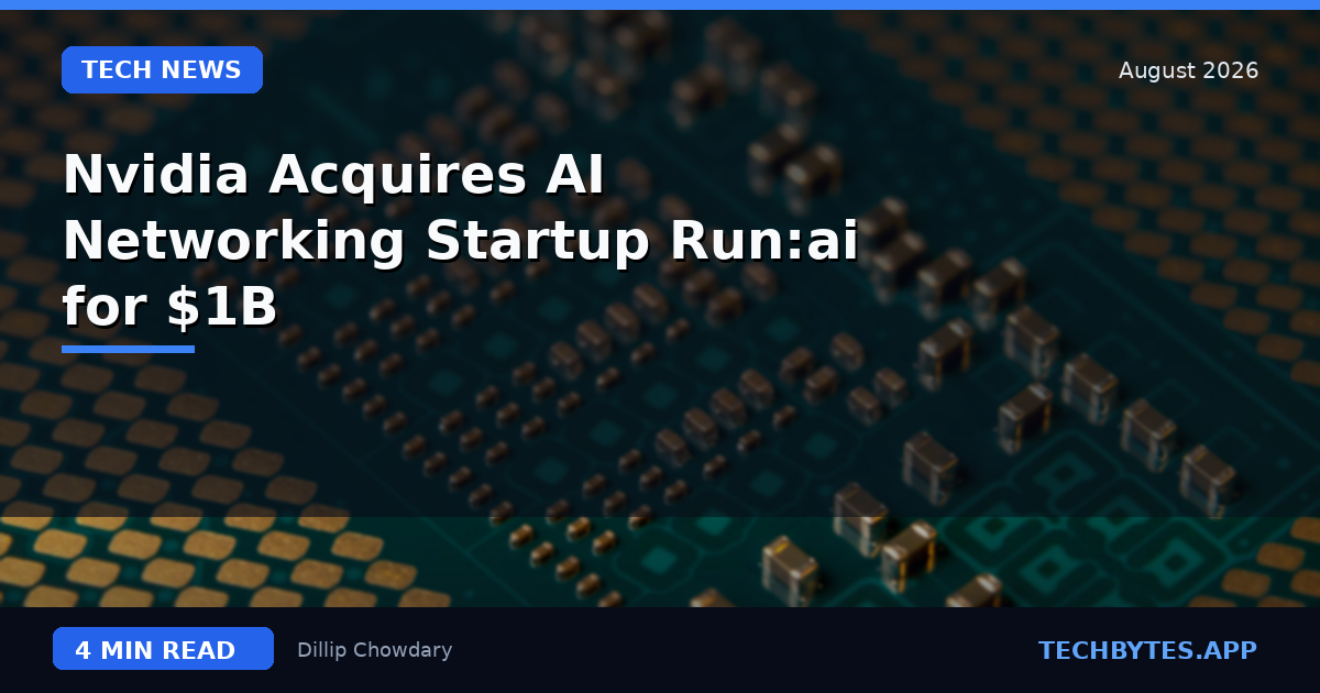 Nvidia Acquires AI Networking Startup Run:ai for $1B
