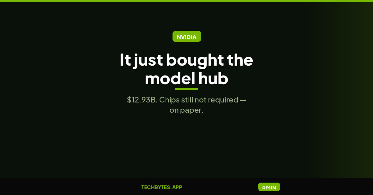 NVIDIA to acquire Hugging Face for $12.93 billion
