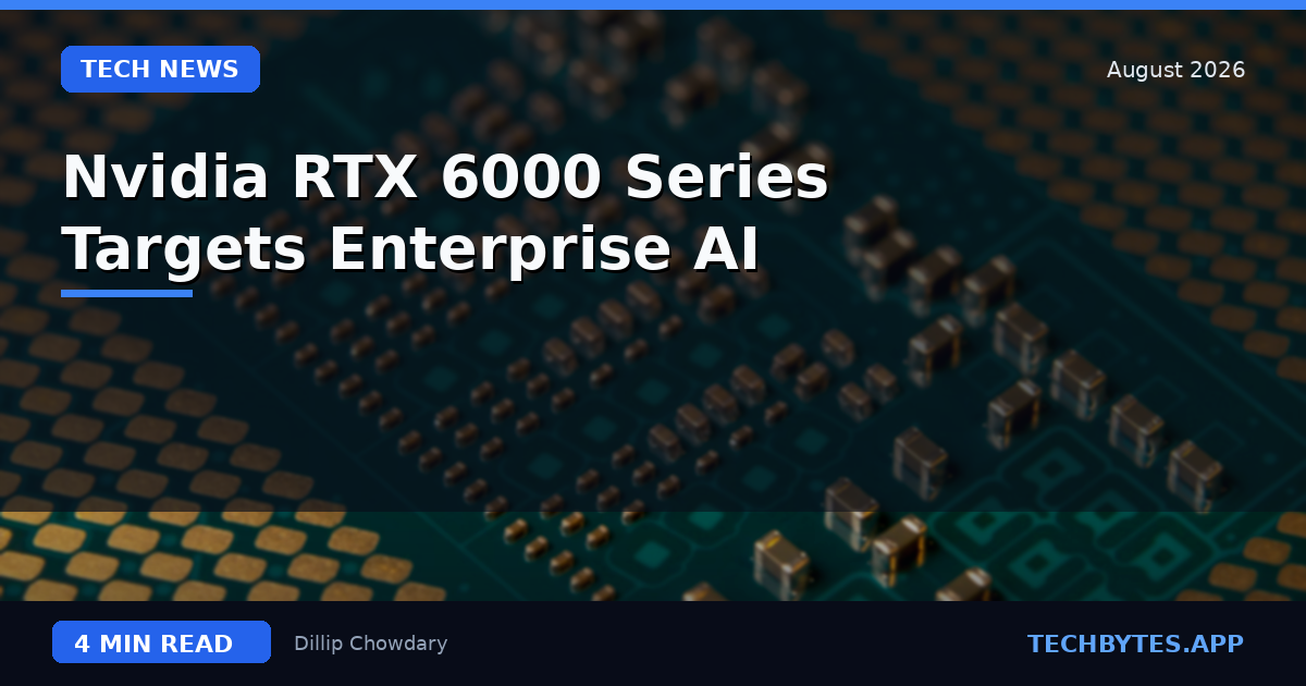 Nvidia RTX 6000 Series Targets Enterprise AI