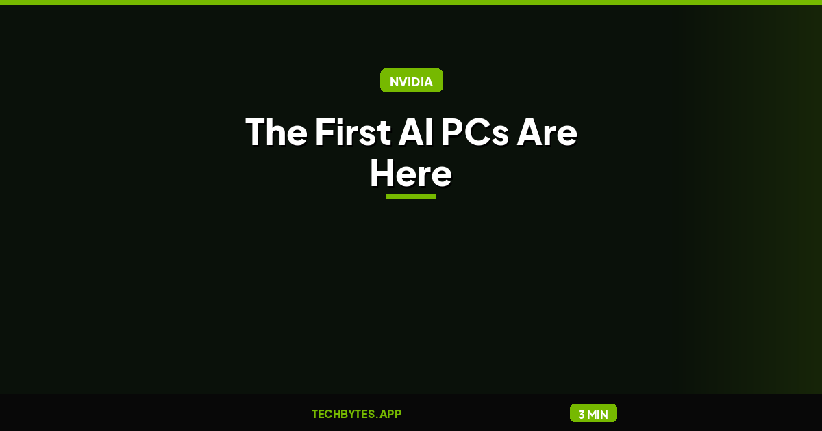 Nvidia RTX Spark ‘Superchip’: The First AI PCs Are Here