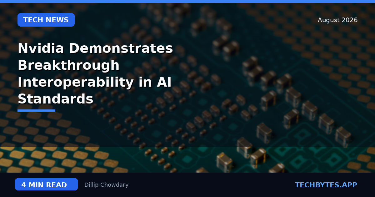 Nvidia Demonstrates Breakthrough Interoperability in AI Standards
