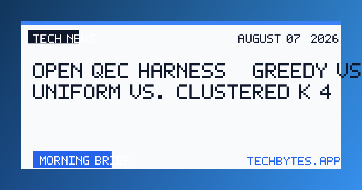 Open QEC harness – greedy vs. GE, uniform vs. clustered k=4