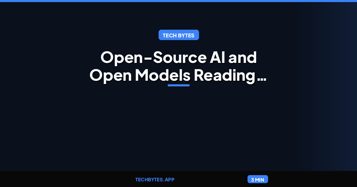 Open-Source AI and Open Models Reading List