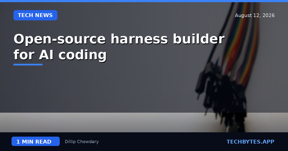 Open-source harness builder for AI coding